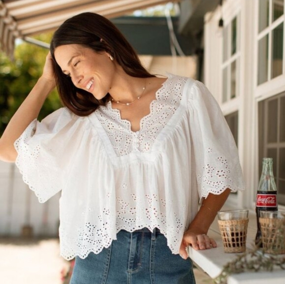 NWOT CJLA Gwen 100% Cotton Top